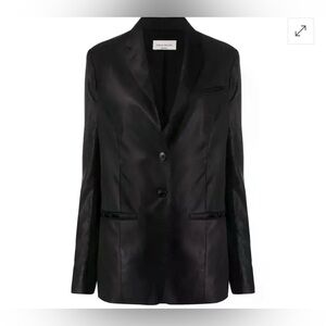 NELLS NELSON Black Satin-Look Blazer Jacket Sz S/M